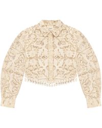 Isabel Marant - Cropped Lace Shirt - Lyst
