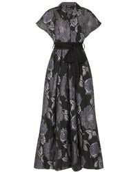 Temperley London - Bridget Gown Floral-Print Belted Midi Dress - Lyst