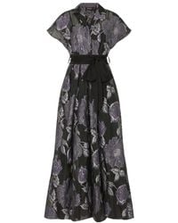 Temperley London - Bridget Gown Floral-Print Belted Midi Dress - Lyst