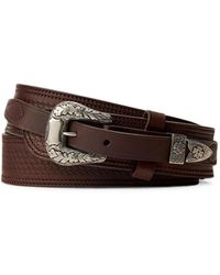 Ralph Lauren - Topstitched Leather Belt - Lyst