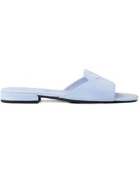 Jimmy Choo - Dina Logo-Embellished Suede Flat Sandals - Lyst