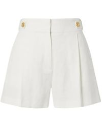 Elisabetta Franchi - Logo-Button Pleated Shorts - Lyst