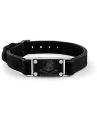 Philipp Plein - Leren Armband Met Doodskop - Lyst