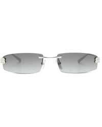 Balenciaga - Gossip Rimless Rectangle-Frame Sunglasses - Lyst