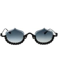 Anna Karin Karlsson - Crystal Meringue Half-Rim Design Sunglasses - Lyst