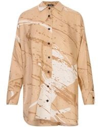 Kiton - Abstract-Print Oversized Shirt - Lyst