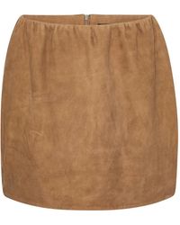 ROTATE BIRGER CHRISTENSEN - Suede Mini Skirt - Lyst
