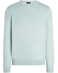 ZEGNA - Mélange Crew-Neck Sweater - Lyst