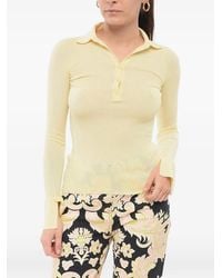 Sa Su Phi - Ribbed-Knit Polo Sweater - Lyst
