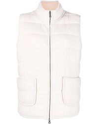 arch4 - Textured-Knit Padded Gilet Jacket - Lyst