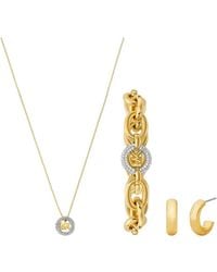 Michael Kors - Logo-Plaque Necklace (Set Of Three) - Lyst