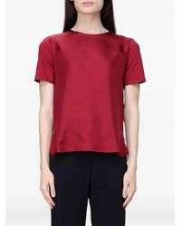 Max Mara - Satin-Finish Short-Sleeve T-Shirt - Lyst