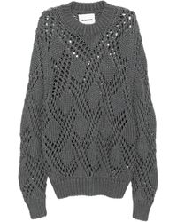 Jil Sander - Maglione Con Bordo Di Pizzo - Lyst