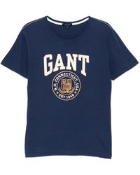 GANT - Logo-Print T-Shirt - Lyst
