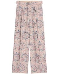 Dries Van Noten - Belted Jacquard Trousers - Lyst