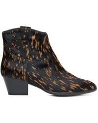 Ash - Leopard-Print Ankle Boots - Lyst