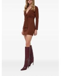 Silvian Heach - Knotted Long-Sleeves Mini Dress - Lyst