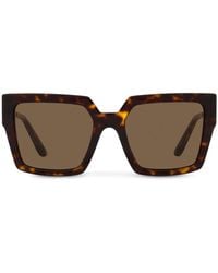 Dolce & Gabbana - Tortoiseshell-Effect Square-Frame Sunglasses - Lyst