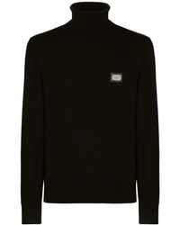 Dolce & Gabbana - Wollen Coltrui Met Logo Label - Lyst