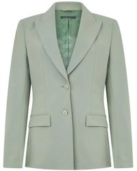 Alberta Ferretti - Blazer Con Botones Y Bolsillo De Solapa - Lyst