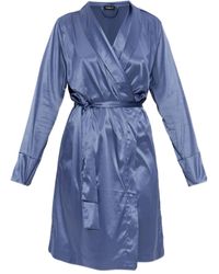 Emporio Armani - Gewickelter Morgenmantel Mit Langen Ärmeln - Lyst