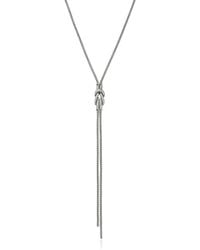 John Hardy - Sterling Love Knot Y Diamond Necklace - Lyst