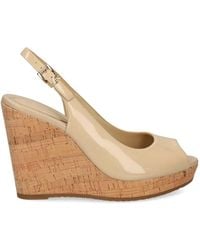 MICHAEL Michael Kors - Rosie Peep-Toe Wedge Sandals - Lyst