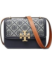 Tory Burch - Small Eleanor T-Monogram Canvas Shoulder Bag - Lyst