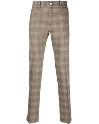 Jacob Cohen - Plaid-Check Wool-Blend Tapered Trousers - Lyst