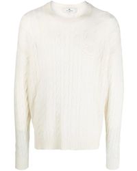 Etro - Pegaso-Motif Cable-Knit Jumper - Lyst