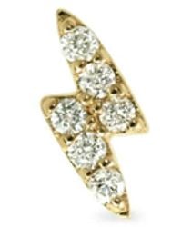 Lark & Berry - 14Kt Lightning Strike Diamond Stud Earring - Lyst