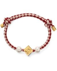 CASABLANCA - Pearl-Embellished Braided Bracelet - Lyst
