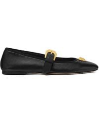 Versace - Medusa-Buckle Ballet Flats - Lyst