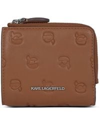 KARL LAGERFELD - Ikon Monogram Bifold Wallet - Lyst