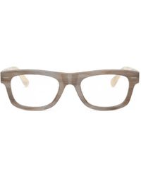 Brunello Cucinelli - Panama Brille Mit Eckigem Gestell - Lyst
