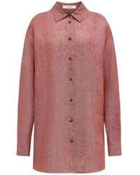 12 STOREEZ - Button-Up Linen Shirt - Lyst