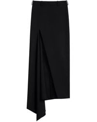Givenchy - Wool Long Skirt - Lyst