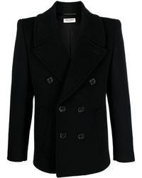 Saint Laurent - Double-breasted Wool - Lyst