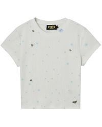 Mini Cream - T-Shirt Crop À Imprimé Étoile - Lyst