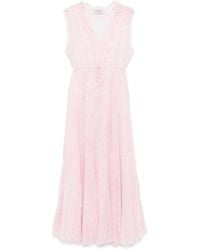 ERMANNO FIRENZE - Maxi-Jurk Met Plissé-Detail - Lyst