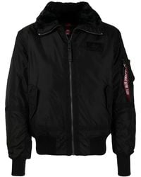 Alpha Industries - Logo-Patch Zip-Up Jacket - Lyst