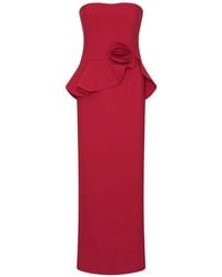 ROTATE BIRGER CHRISTENSEN - Long Flower Strapless Maxi Dress - Lyst