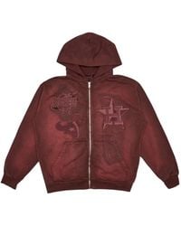 Travis Scott Cactus Jack Utopia God'S Country Zip Hoodie in Brown
