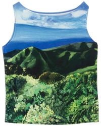 agnès b. - Landscape-Print Sleeveless Top - Lyst