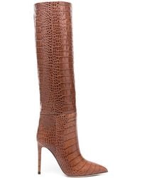 Paris Texas - Crocodile-embossed Leather Boots - Lyst