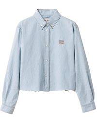 Miu Miu - Camicia A Righe - Lyst