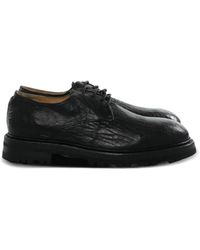 Ziggy Chen - Crinkled-Leather Derby Shoes - Lyst