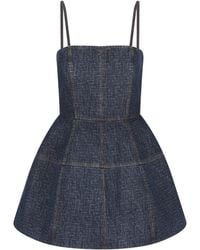 Fendi - Ff Padded Denim Dress - Lyst