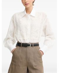 Ermanno Scervino - Lace-Panelled Oversized Shirt - Lyst