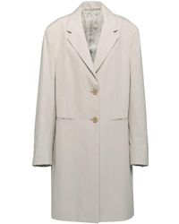 Prada - Oversize Panama Cotton Coat - Lyst